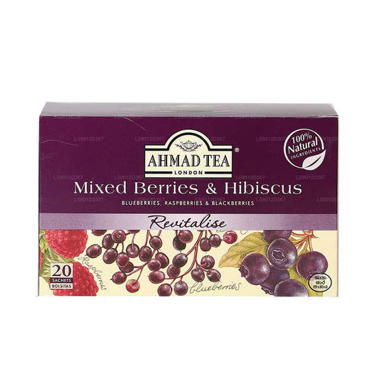 Ahmad Mixed Berry & Hibiscus, 20 sachets en aluminium (40 g)