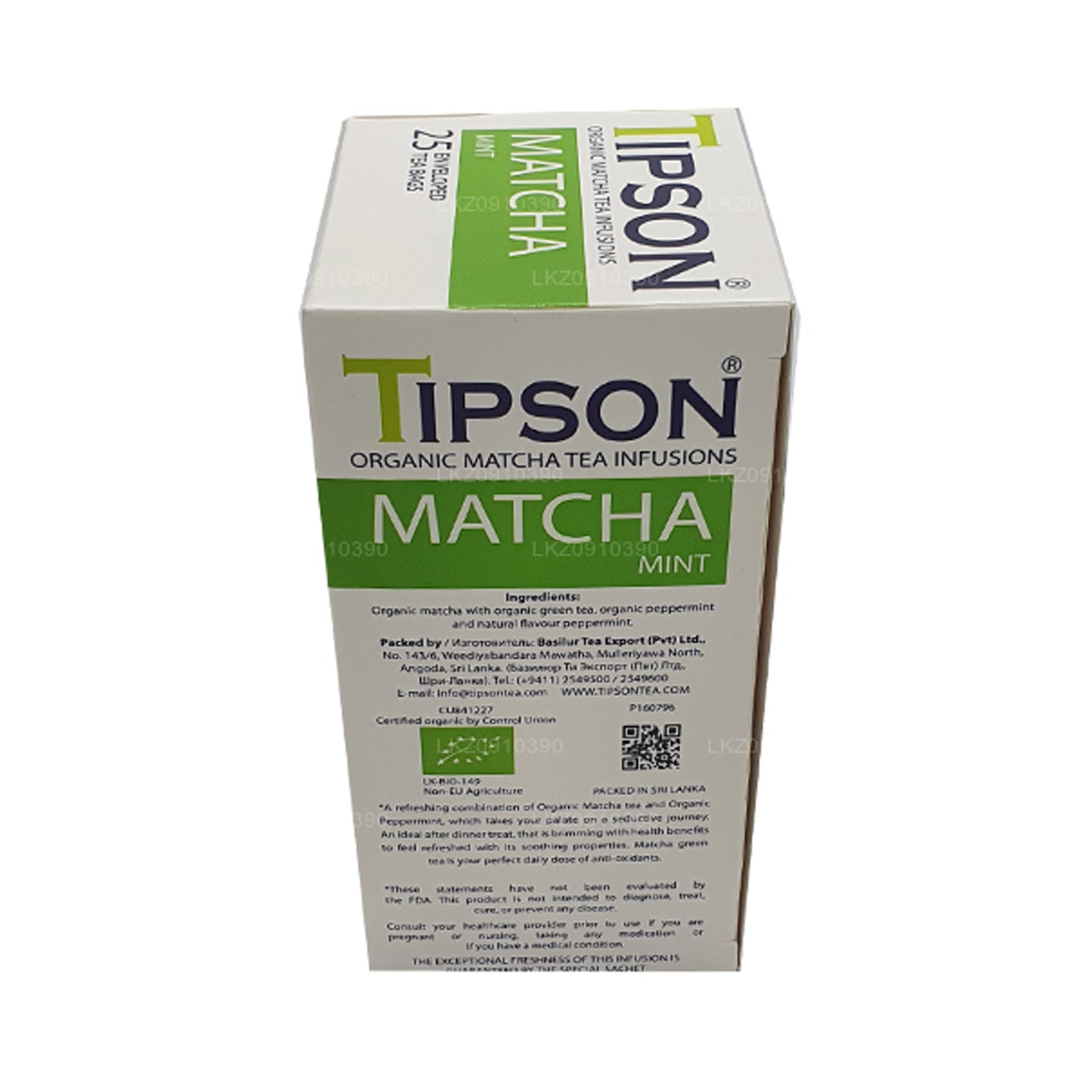 Matcha et menthe biologiques Tipson Tea (37,5 g)