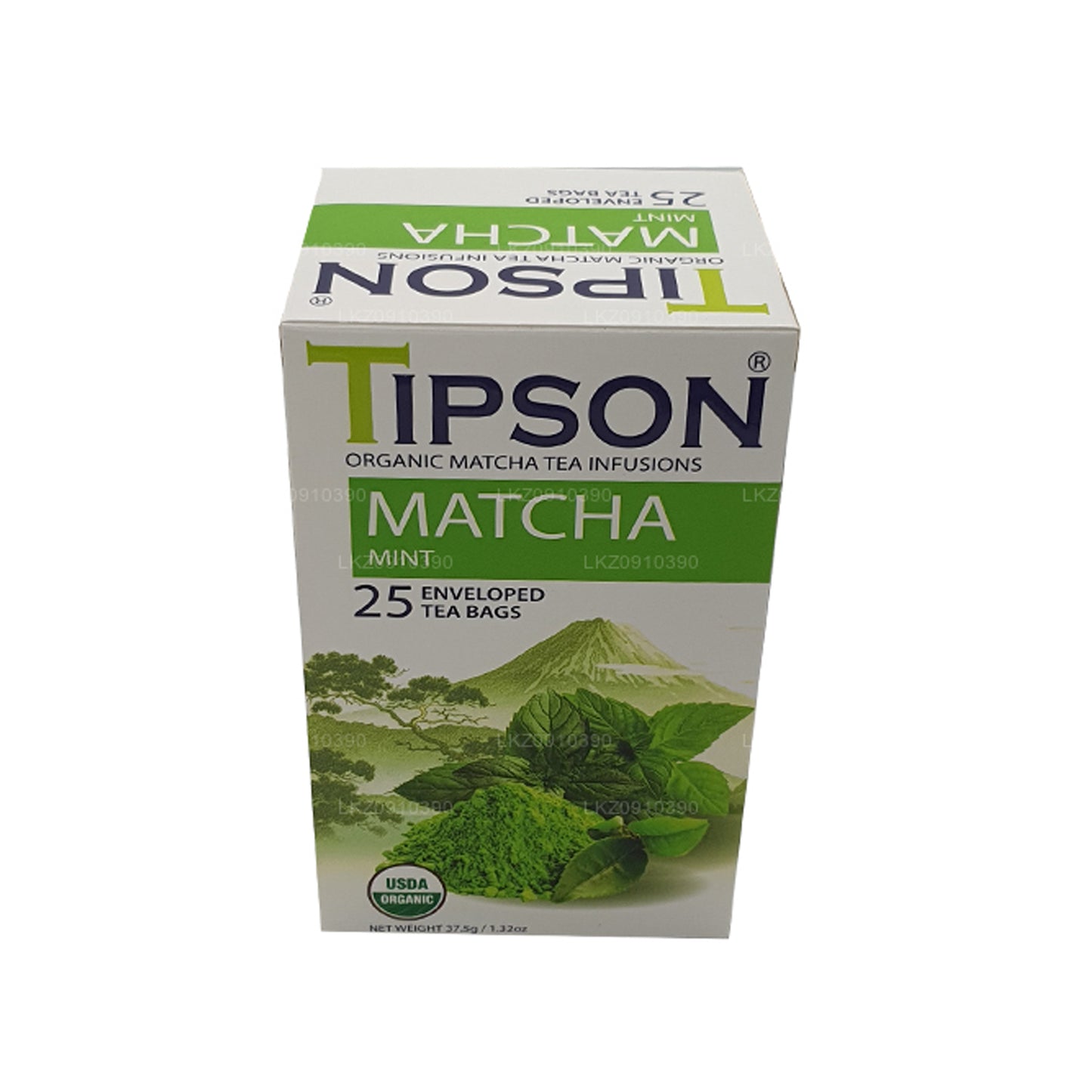 Matcha et menthe biologiques Tipson Tea (37,5 g)