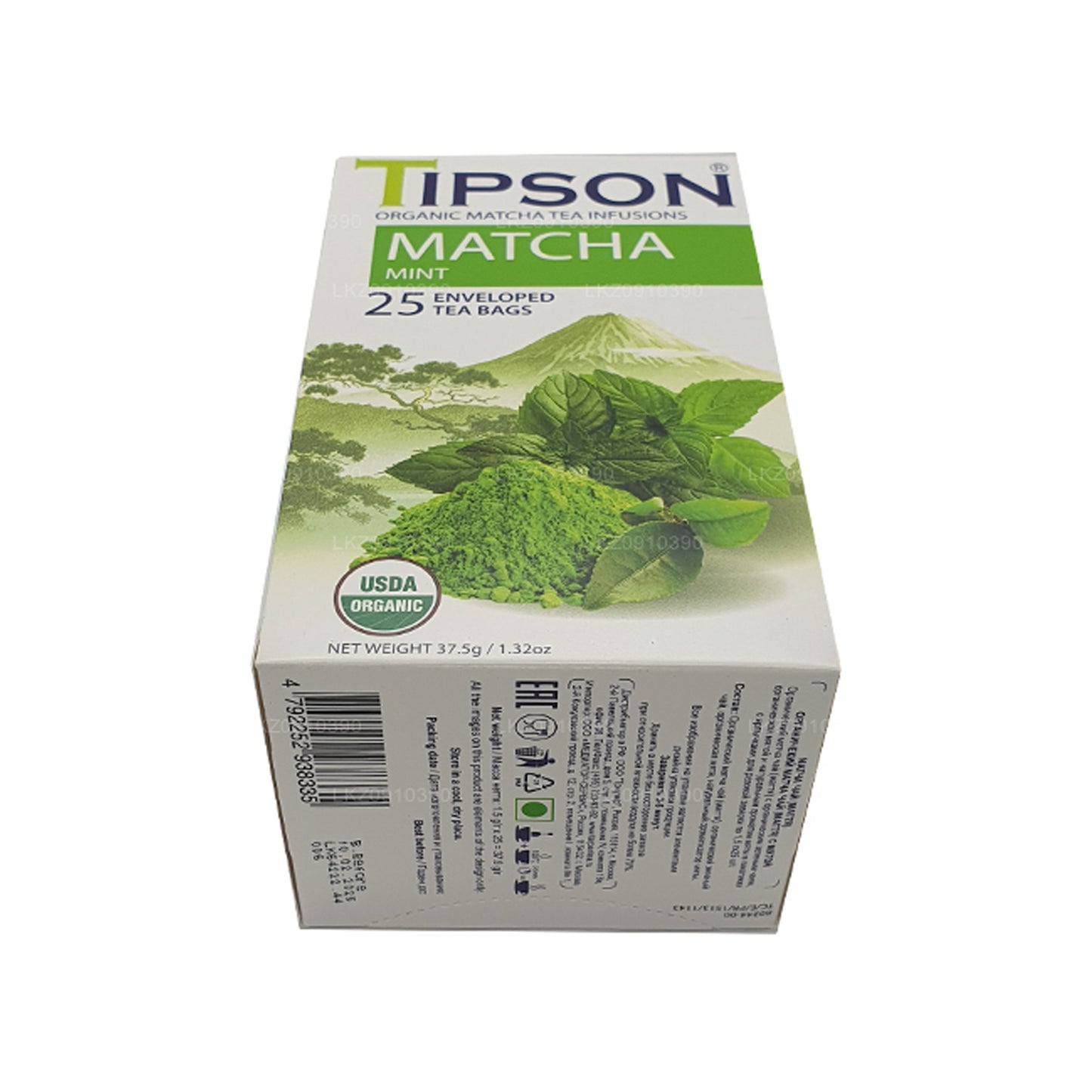 Matcha et menthe biologiques Tipson Tea (37,5 g)