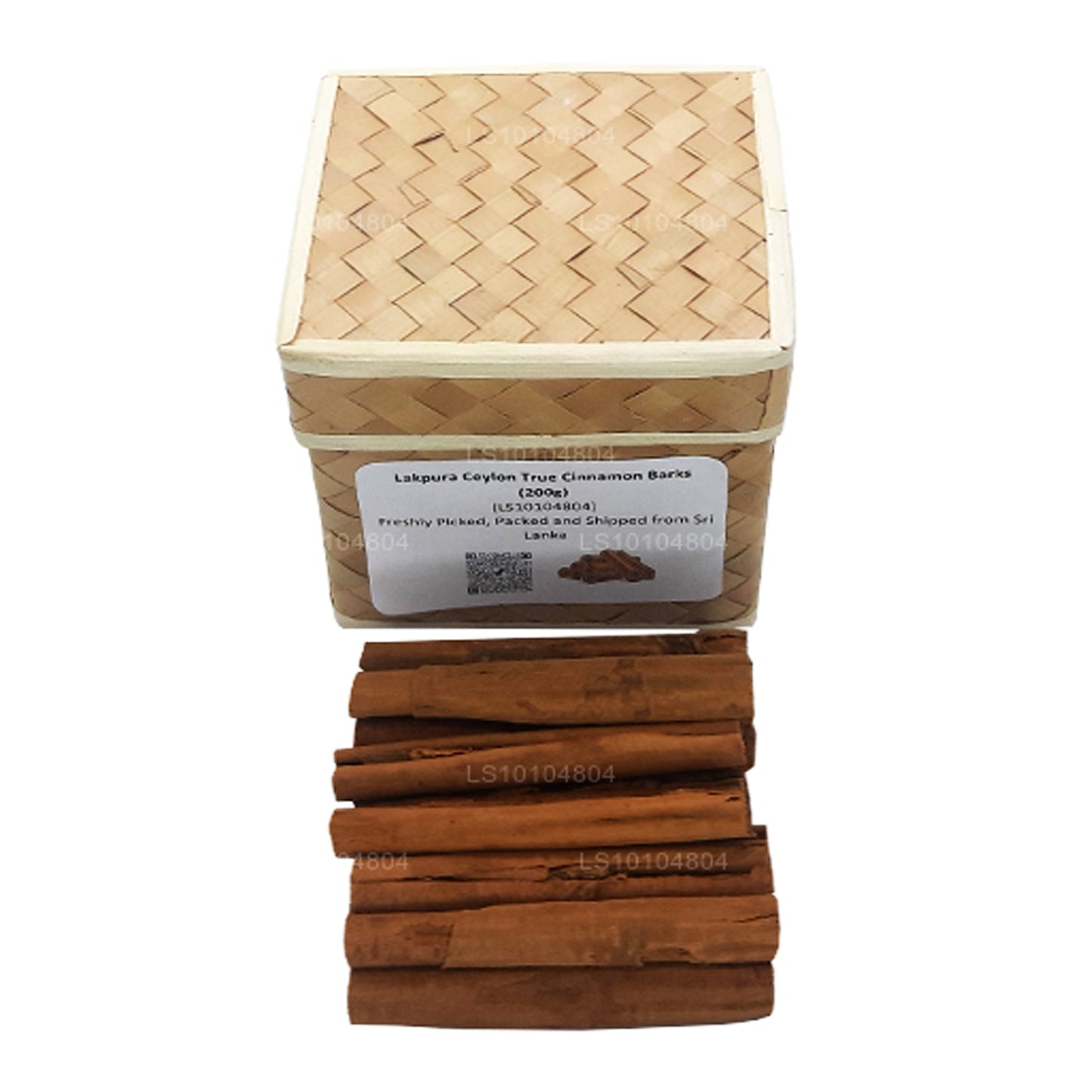 Boîte d'écorces de cannelle véritable de Ceylan biologiques (200 g) Lakpura