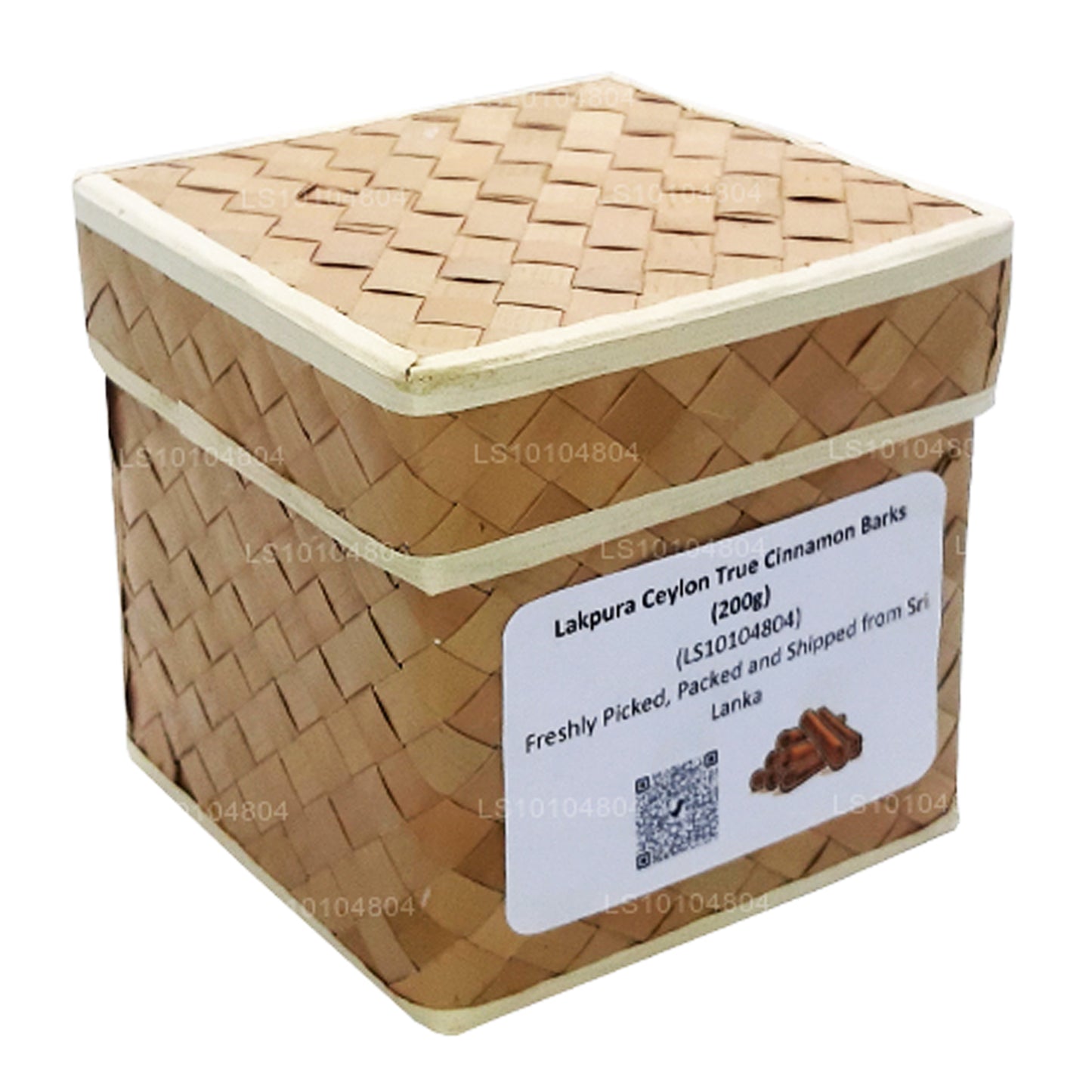 Boîte d'écorces de cannelle véritable de Ceylan biologiques (200 g) Lakpura