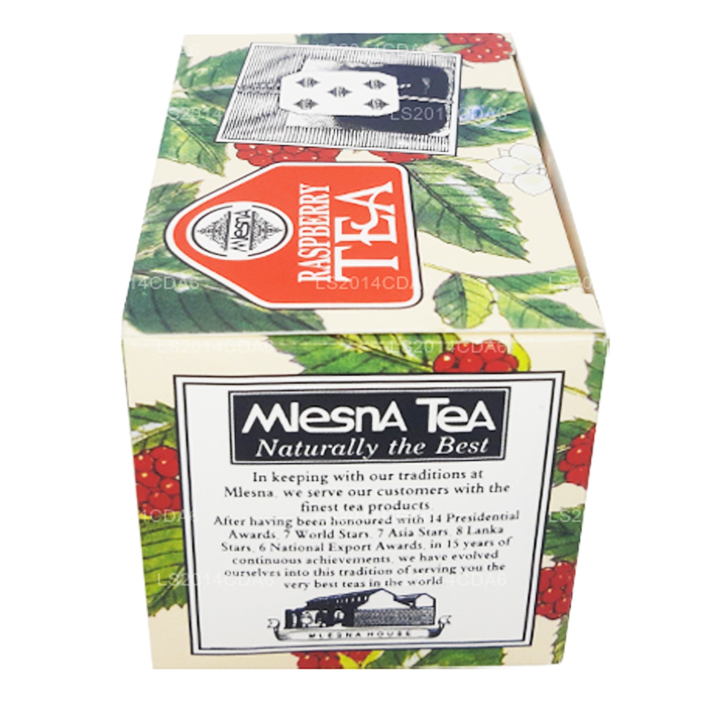 Thé à la framboise Mlesna (50g) 25 sachets de thé