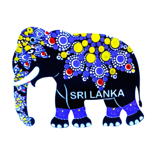 Aimant de réfrigérateur en forme d'éléphant de Kandy traditionnel du Sri Lanka