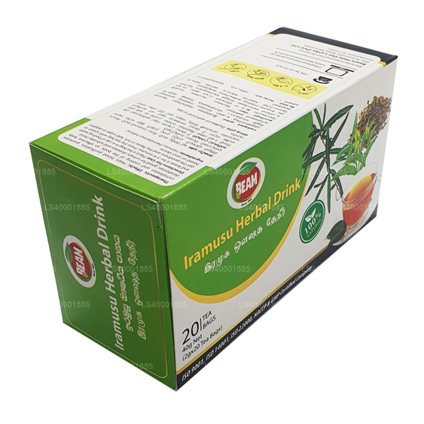 Thé Beam Iramusu (40 g) 20 sachets de thé