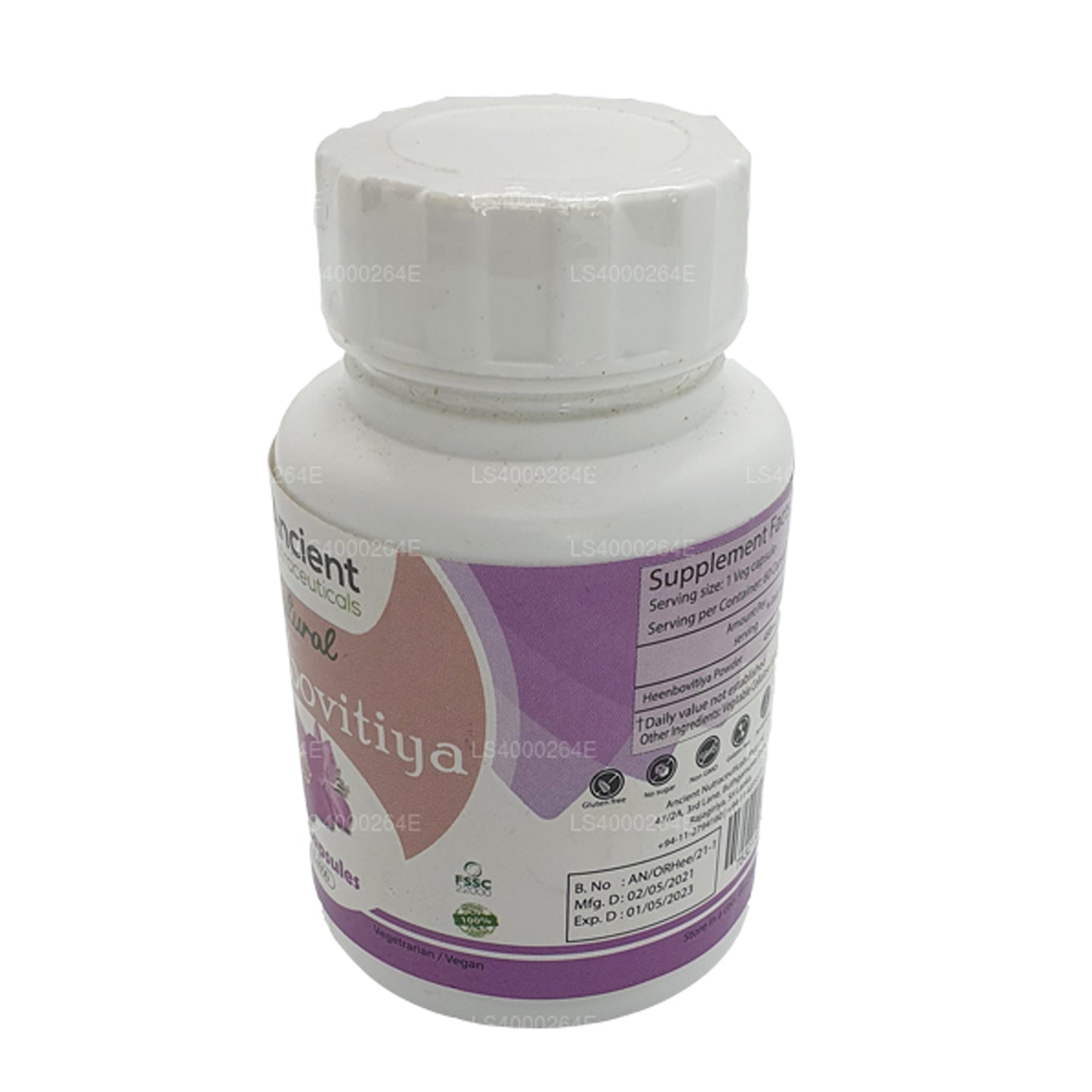 Bovitiya de poule biologique Ancient Nutraceuticals (capsules végétales de 60 g x 650 mg)