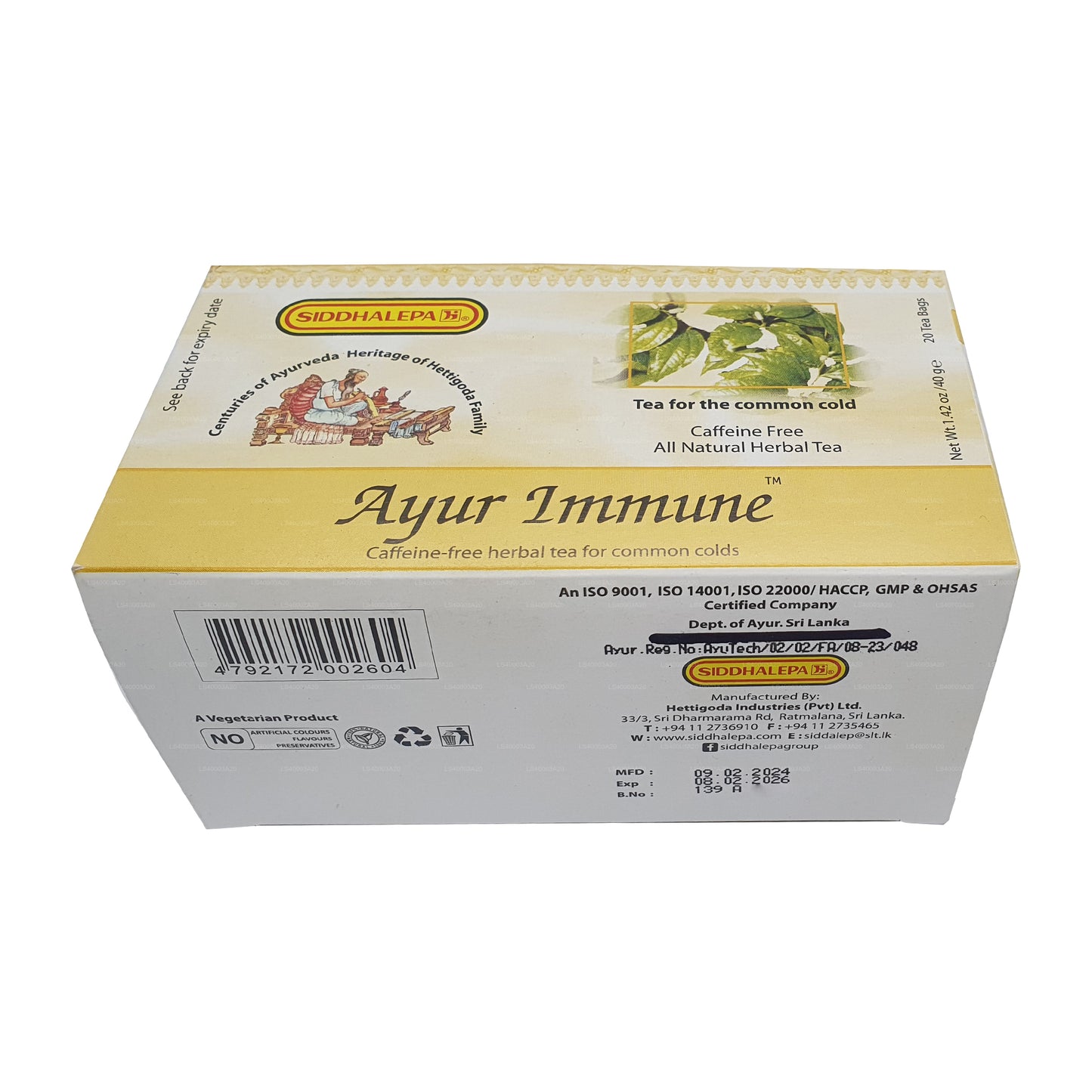 Thé immunitaire Siddhalepa Ayur (40 g)