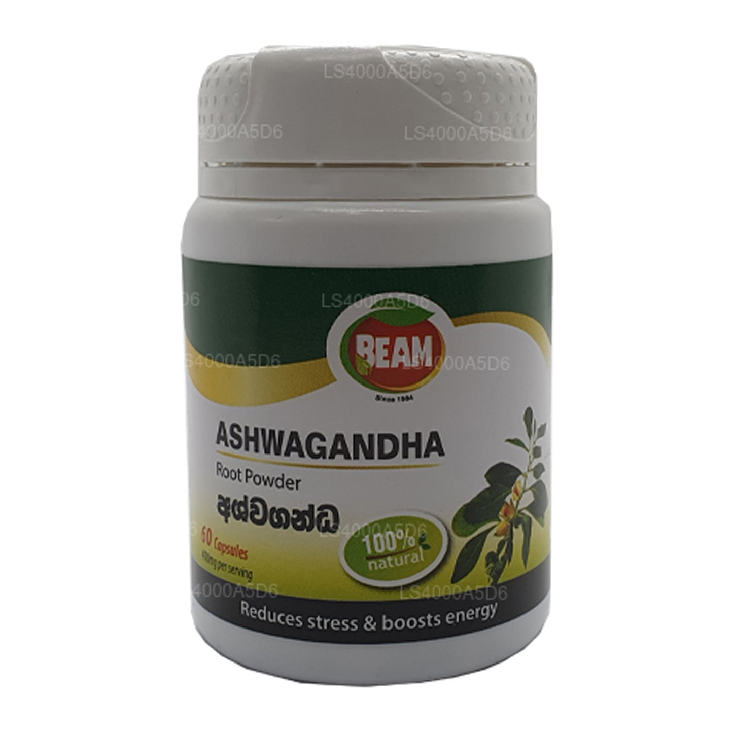 Capsules d'ashwagandha Beam (60 capsules)