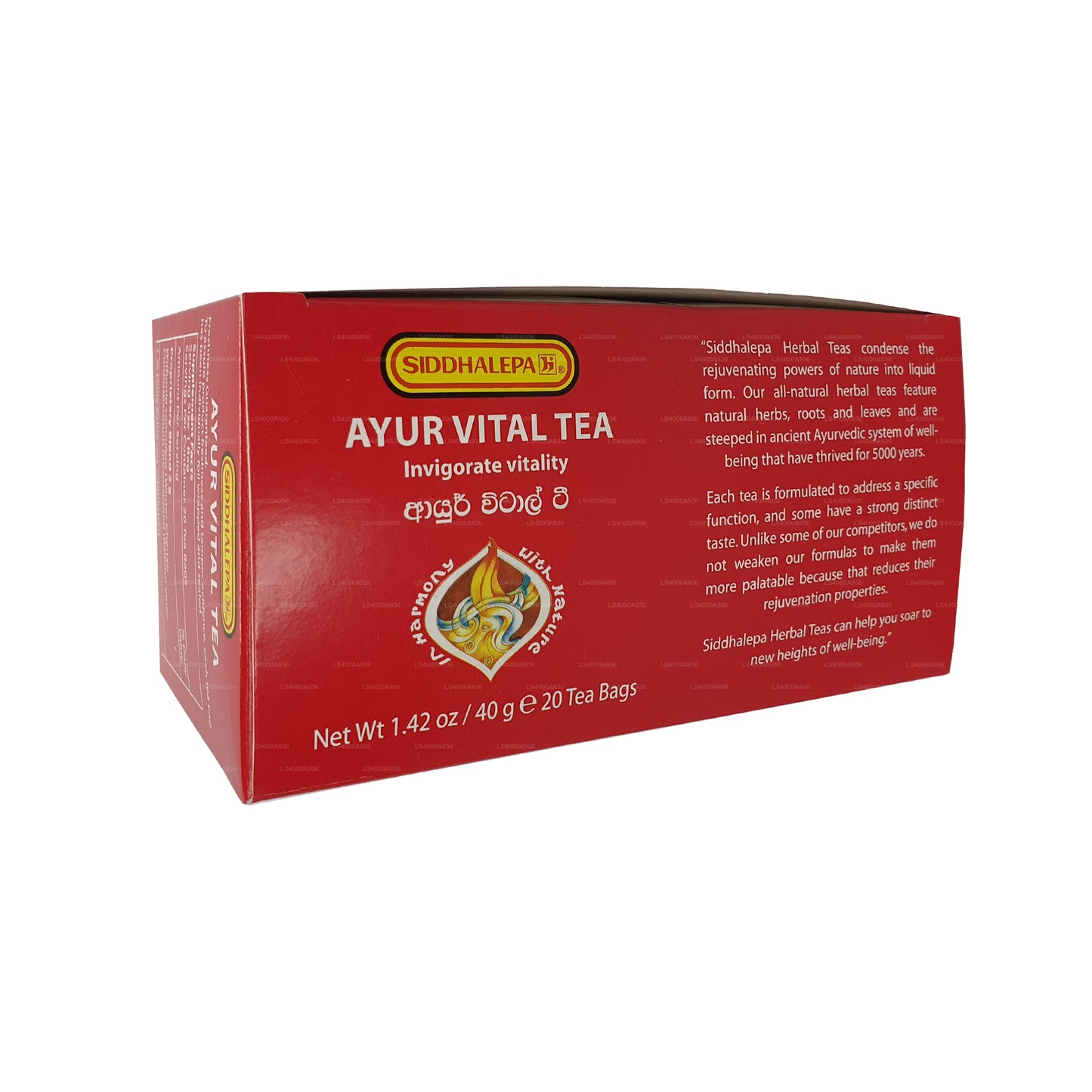 Thé Siddhalepa Ayur Vital (40 g) 20 sachets de thé