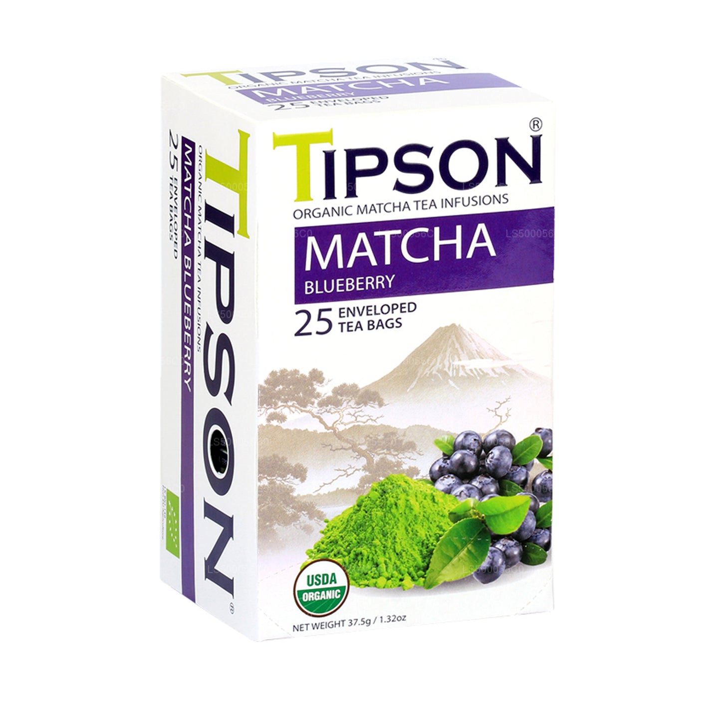 Myrtille matcha biologique Tipson Tea (37,5 g)