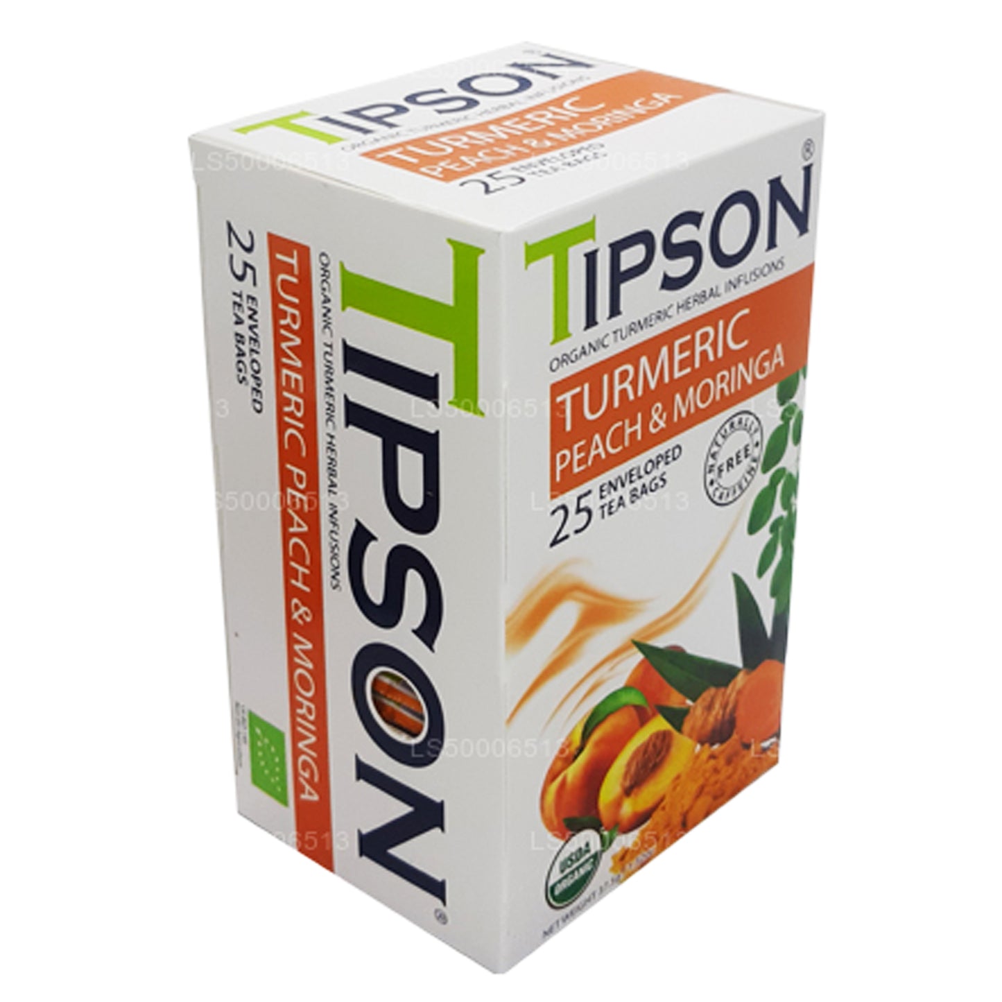 Tipson Tea, curcuma, pêche et moringa biologiques (37,5 g)