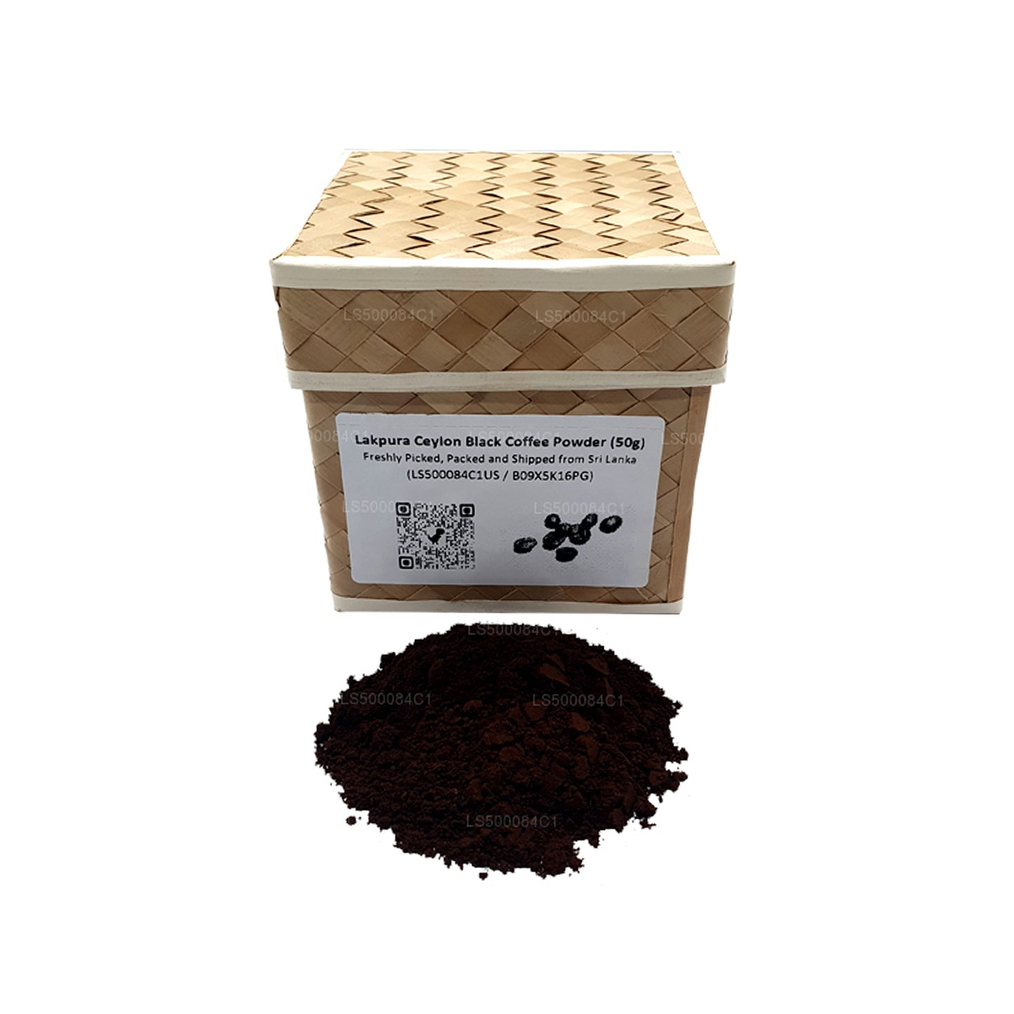 Café noir Lakpura Ceylon en poudre (50g)