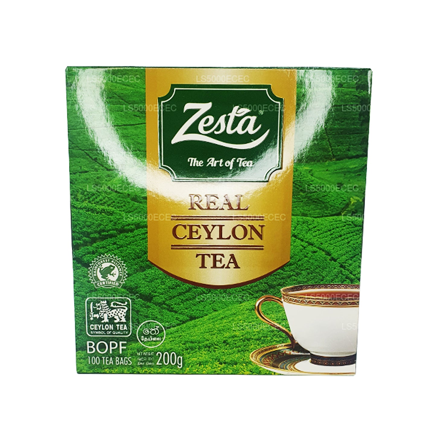 Zesta Real Ceylan Tea (200 g) 100 sachets de thé