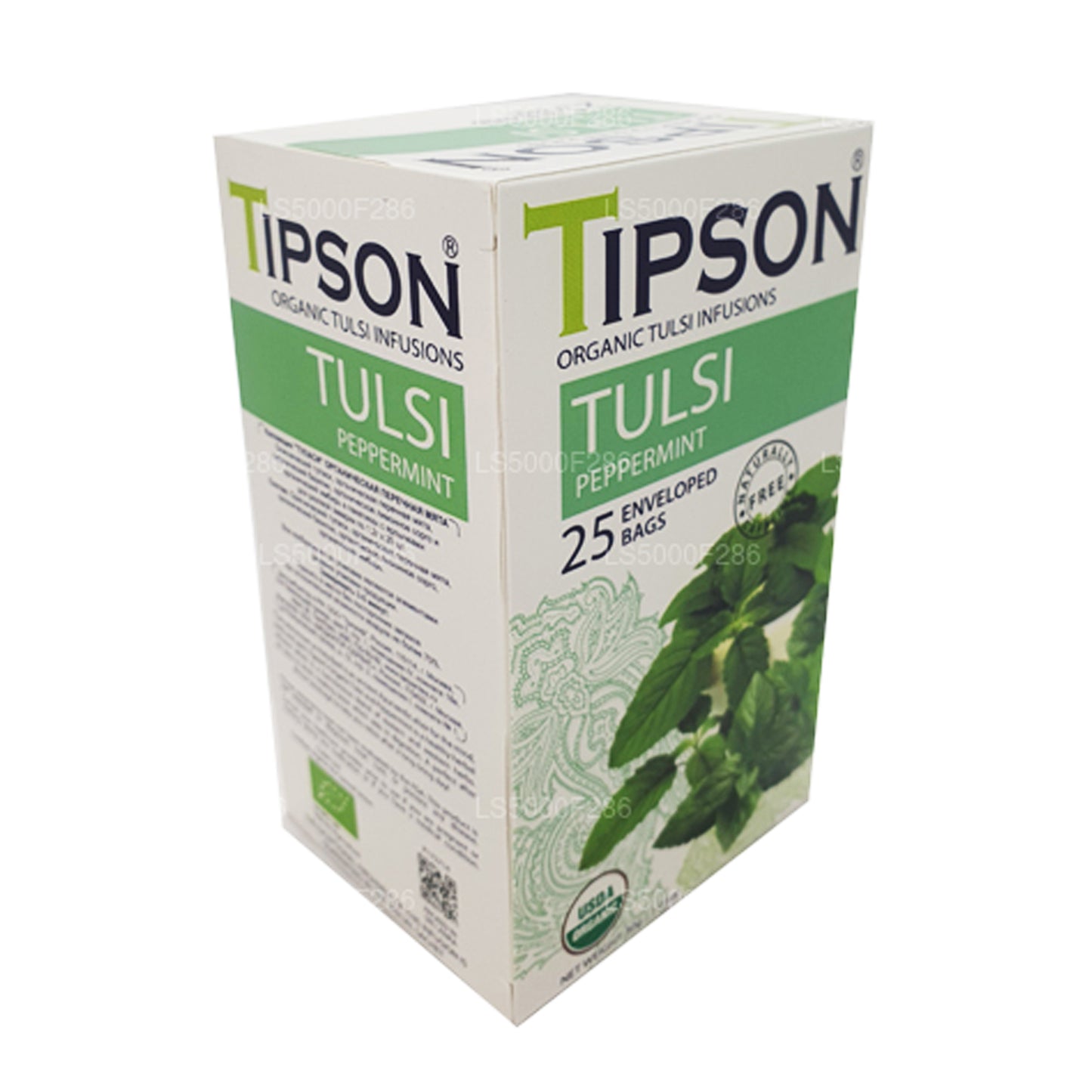 Tulsi biologique Tipson Tea à la menthe poivrée (30g)