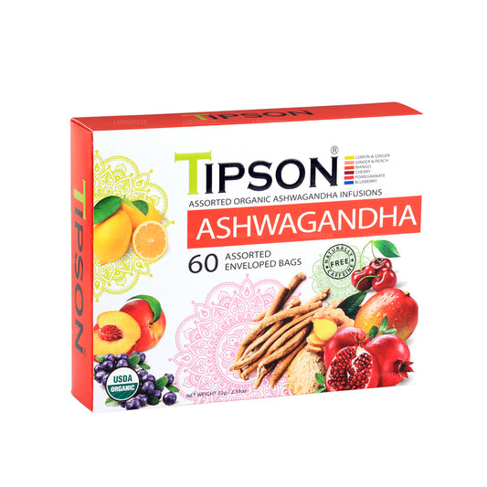 Assortiment d'ashwagandhas biologiques Tipson Tea (72g)