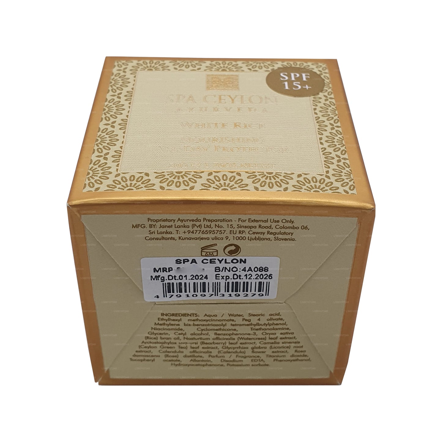 Protecteur nourrissant pour toute la journée Spa Ceylon White Rice (100 g)