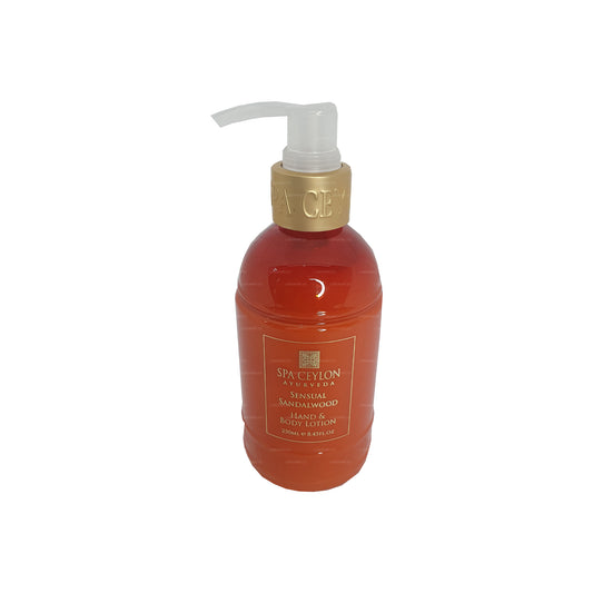 Lotion sensuelle pour les mains et le corps au bois de santal Spa Ceylon (250 ml)