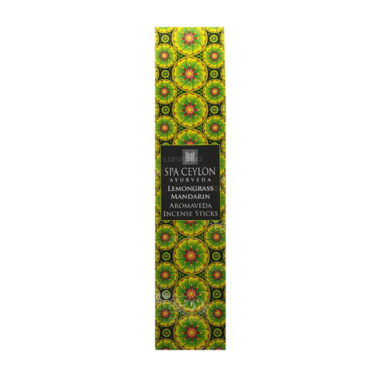 30 bâtonnets d'encens Spa Ceylon Lemongrass Mandarine Aromaveda