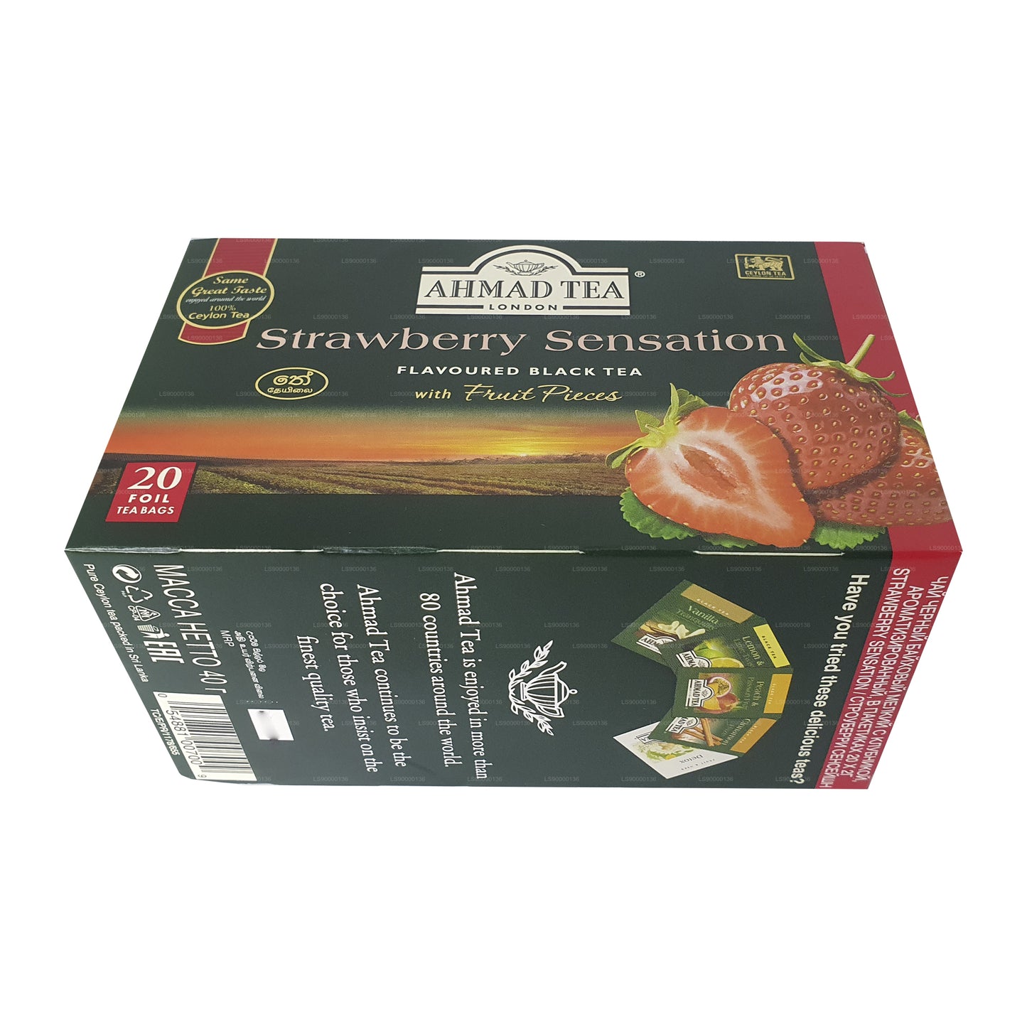 Ahmad Tea Strawberry 20 sachets de thé en aluminium (40 g)