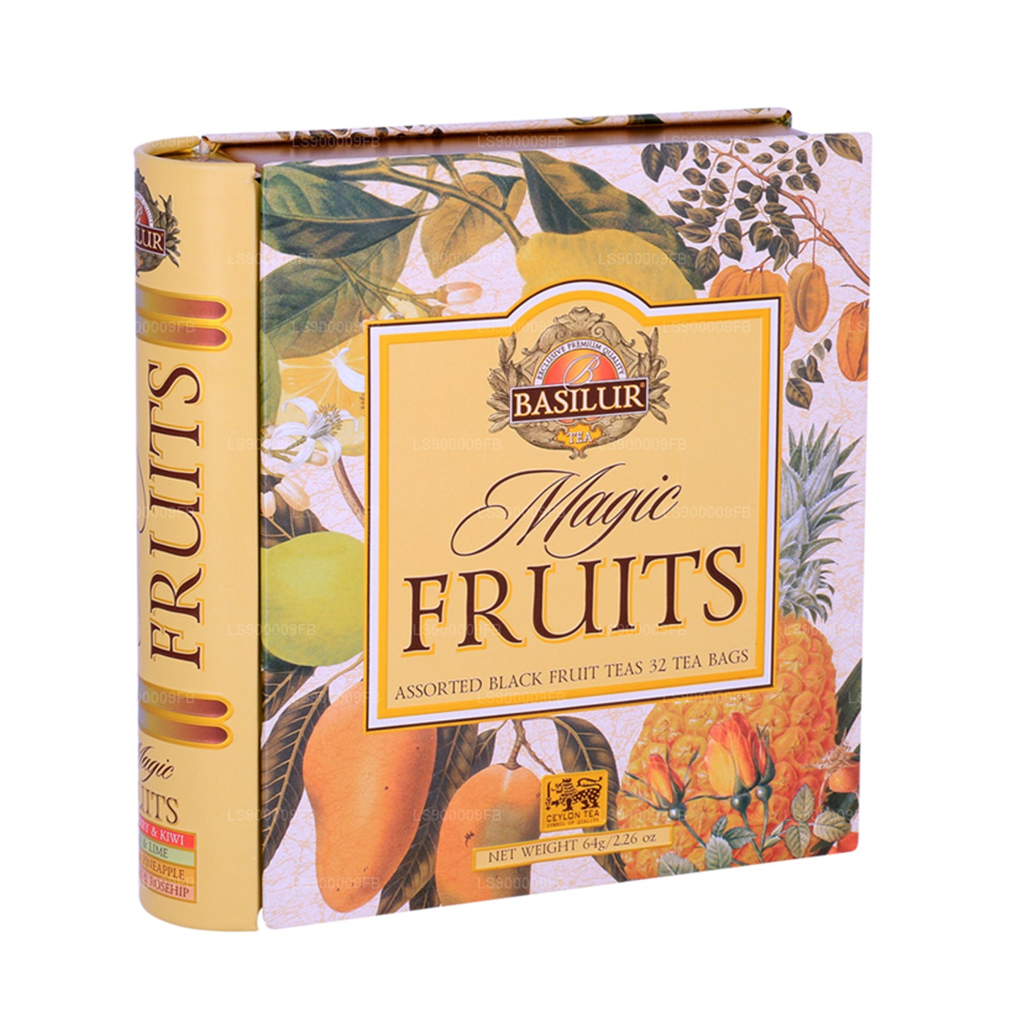 Livre de thé Basilur « Magic Fruits Assorted » (64g) Caddy