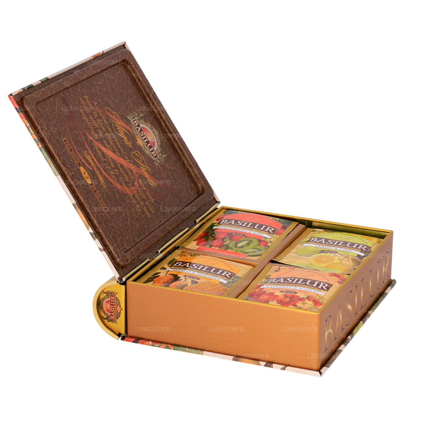 Livre de thé Basilur « Magic Fruits Assorted » (64g) Caddy