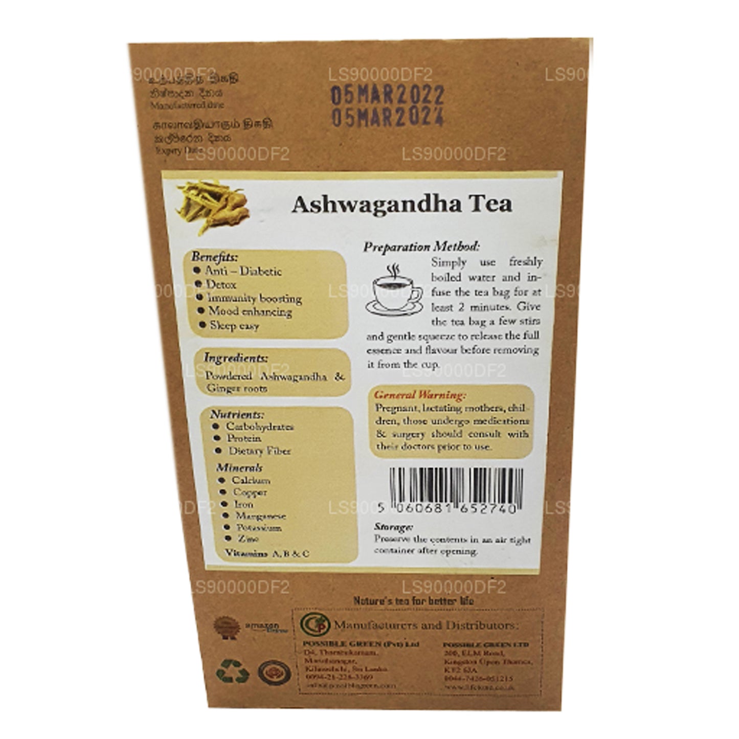 Thé Ashwagandha Lifetone (40g)