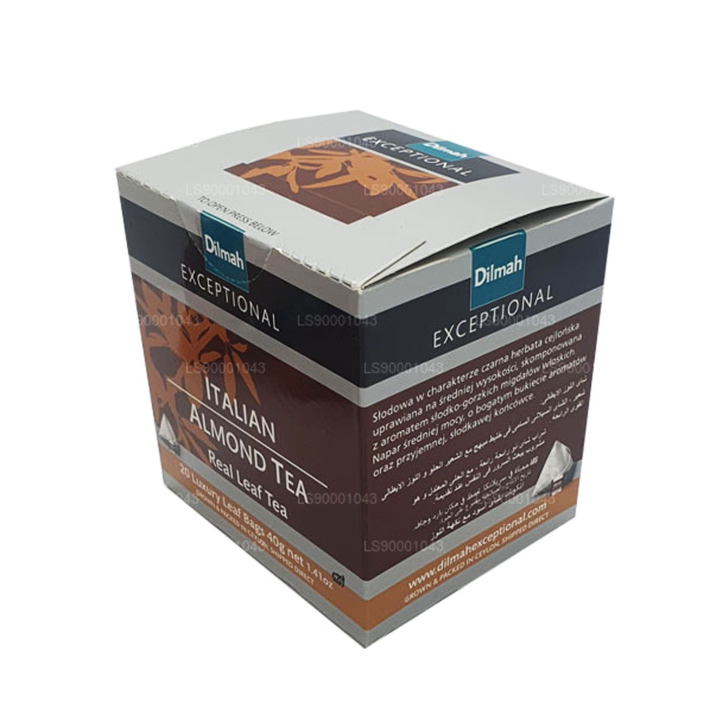 Dilmah Exceptional Italian Amande Real Leaf Tea (40g) 20 sachets de thé