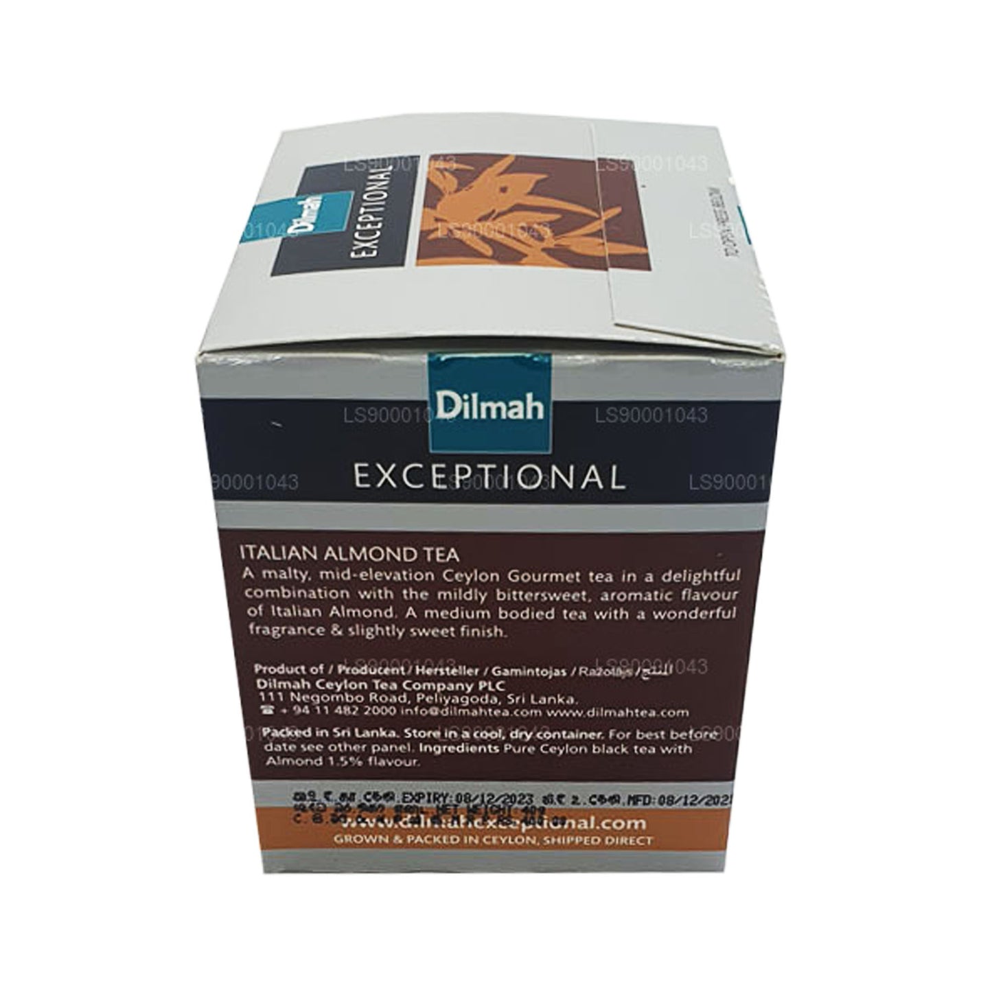 Dilmah Exceptional Italian Amande Real Leaf Tea (40g) 20 sachets de thé