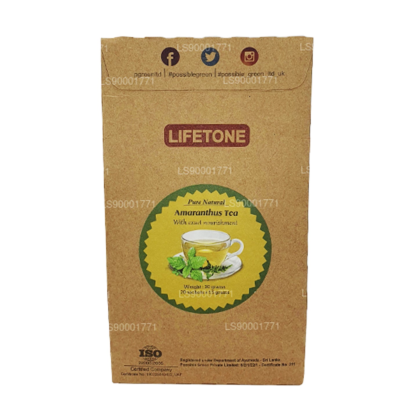 Thé à l'amranthus Lifetone (30 g)