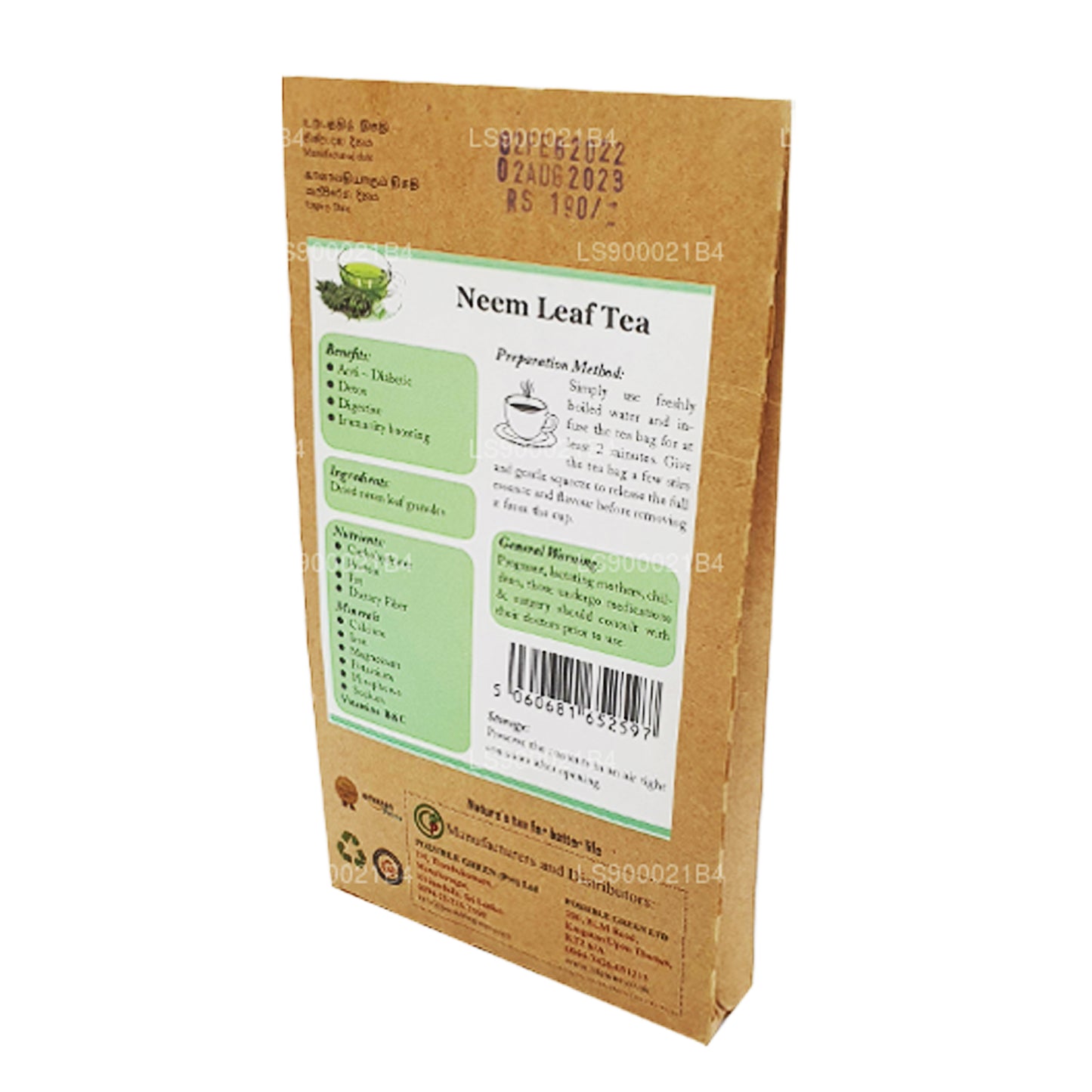 Thé aux feuilles de neem Lifetone (30 g)