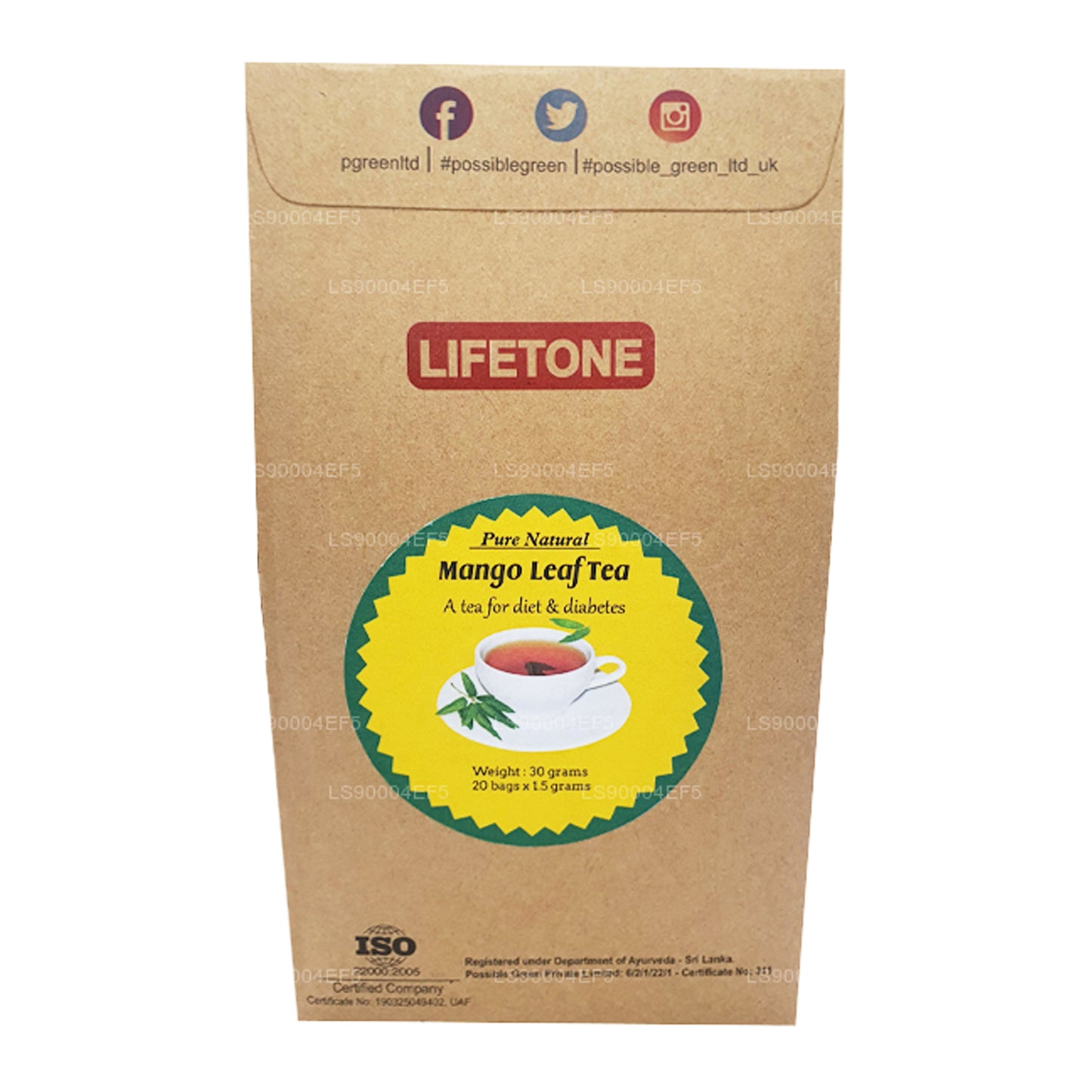 Thé aux feuilles de mangue Lifetone (40g)