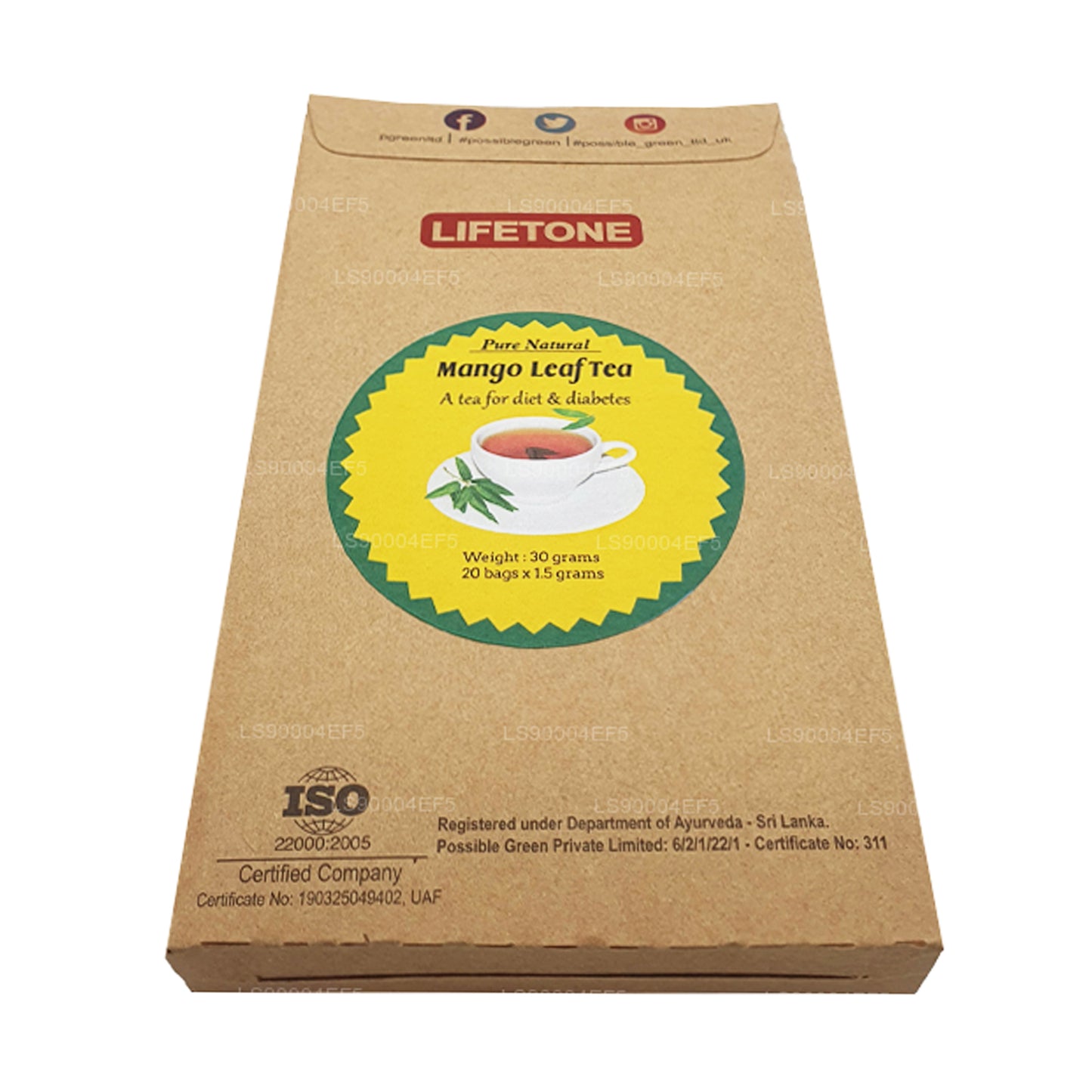 Thé aux feuilles de mangue Lifetone (40g)