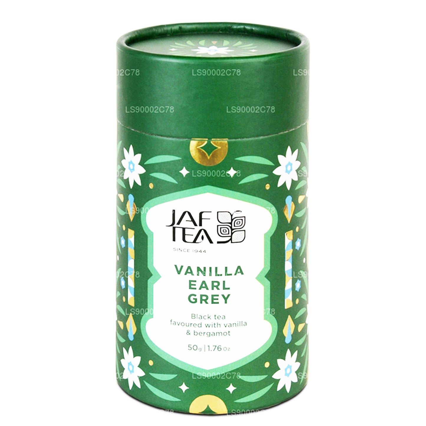 Thé noir Earl Grey à la vanille de Jaf Tea parfumé à la vanille et à la bergamote (50g)