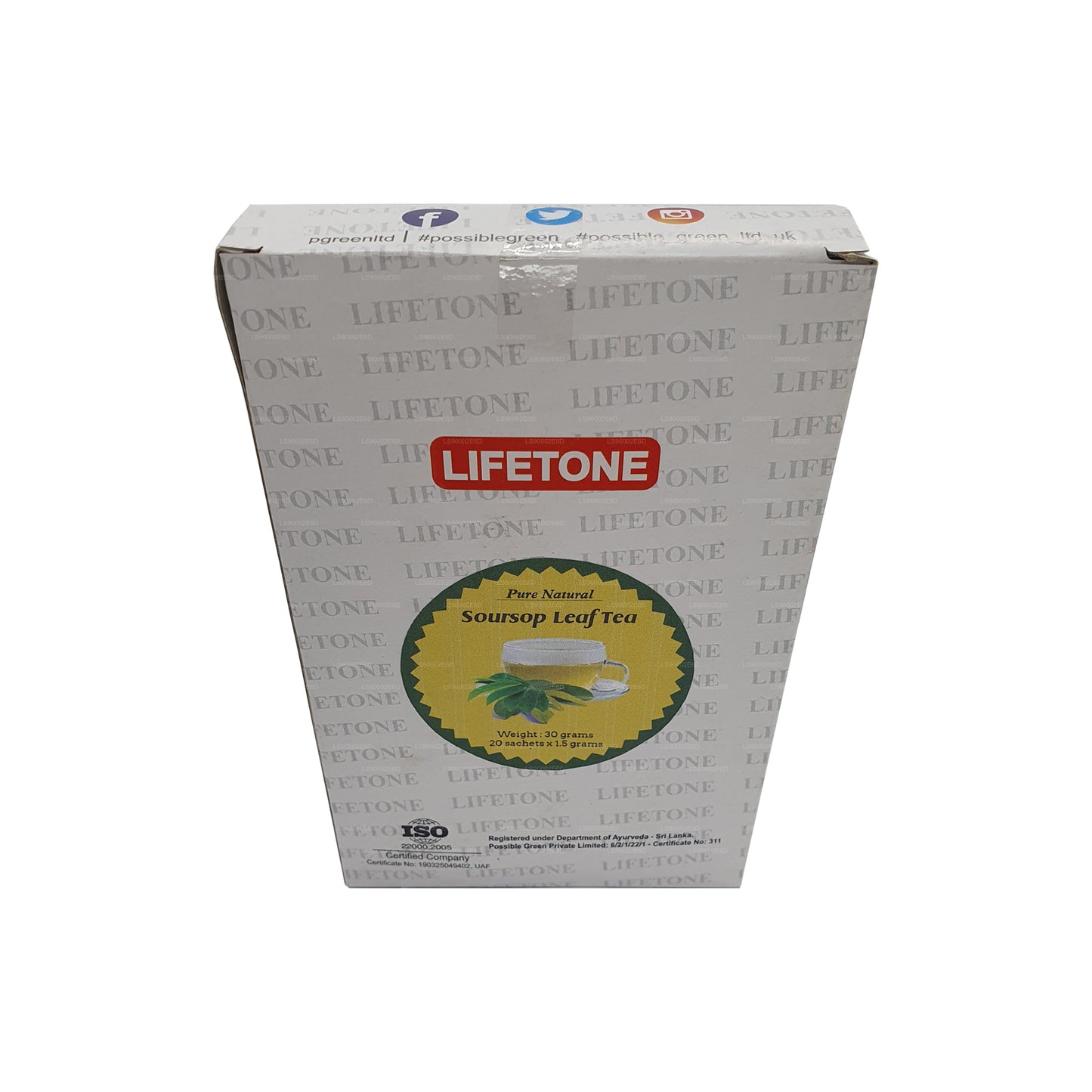 Thé aux feuilles de corossol Lifetone (30 g) 20 sachets de thé