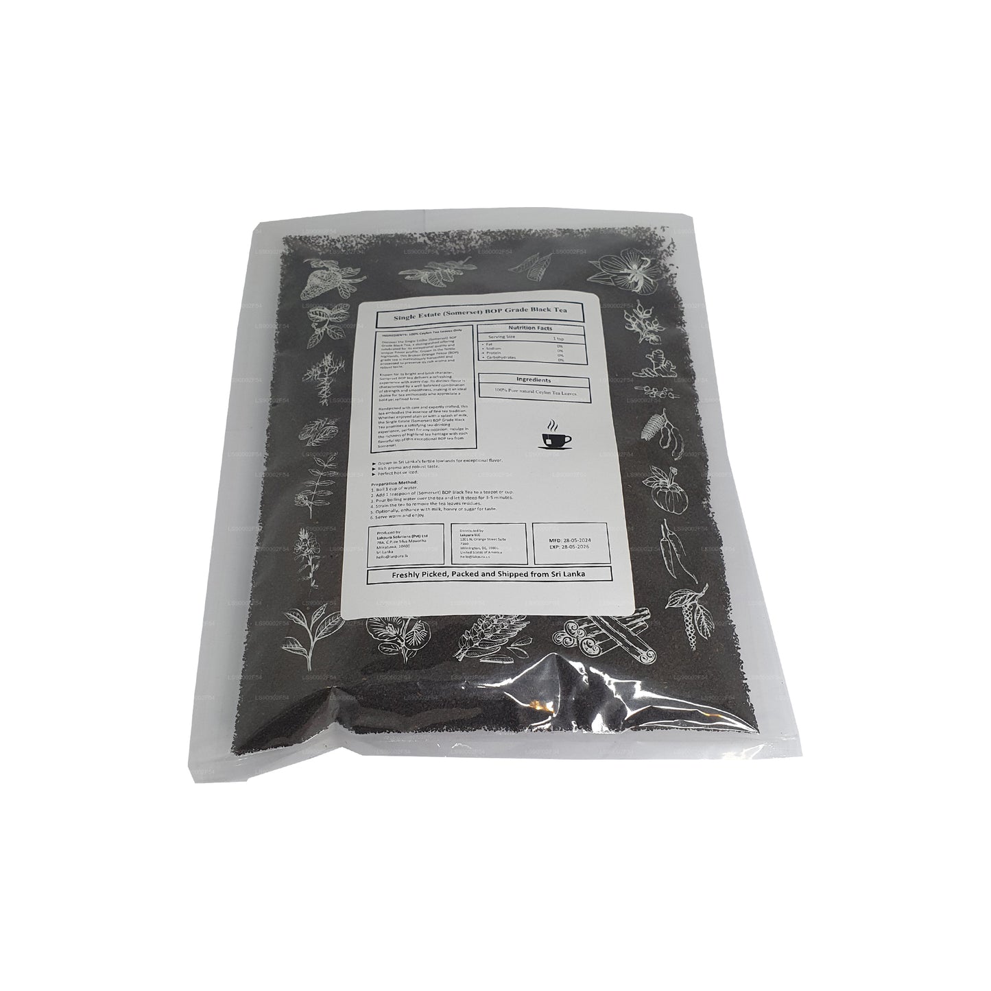 Thé noir de Ceylan Lakpura Single Estate (Somerset) BOP Grade (100 g)