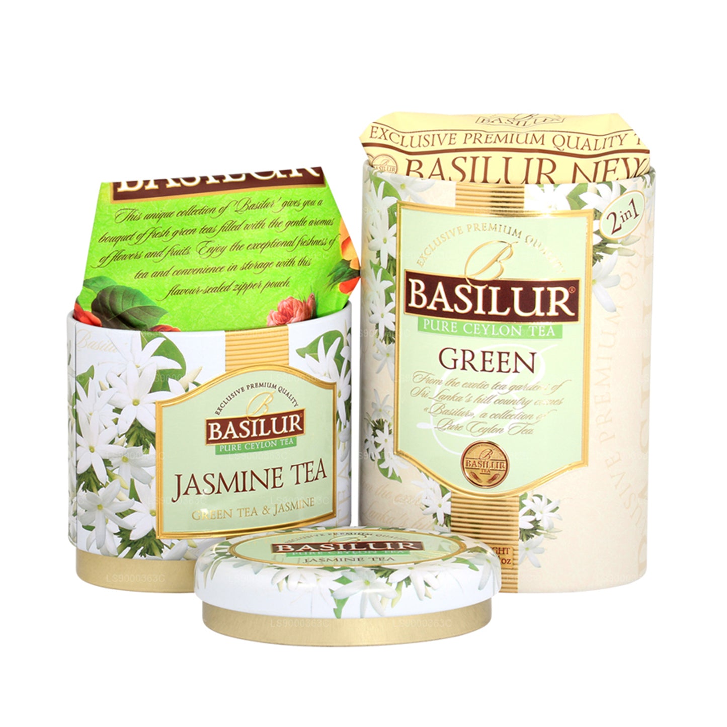 Boîte à fruits et fleurs Basilur « Thé au jasmin/vert » (125 g)