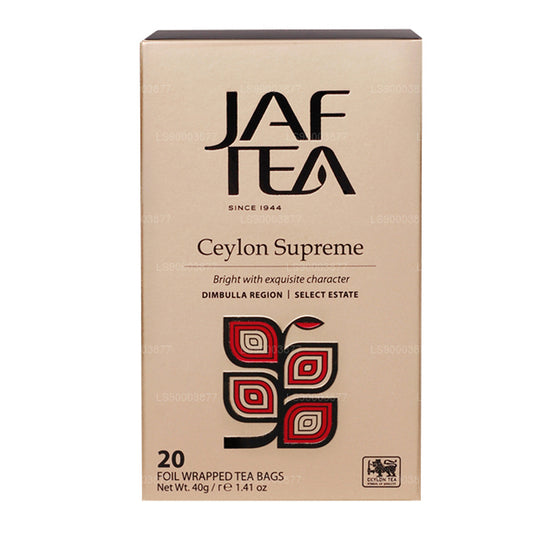 Sachet de thé Jaf Tea Classic Gold Collection Ceylon Supreme Foil Envelop (40 g)
