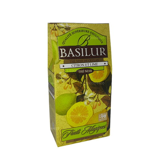 Thé noir de Ceylan au citron et à la lime Basilur (100g)