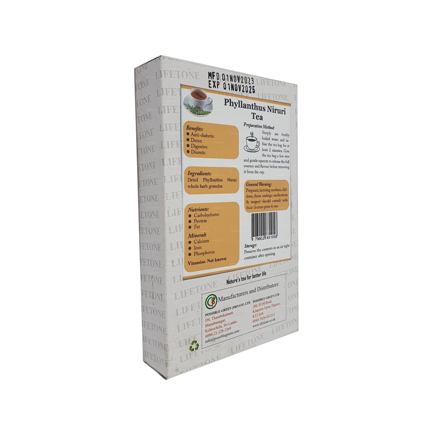 Thé Lifetone Phylanthus Nirurii (40 g)