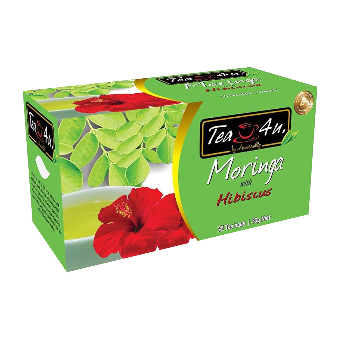 Tea4U Moringa à l'hibiscus (30 g) 25 sachets de thé