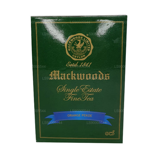 Mackwoods Single Estate, feuille en vrac, orange Pekoe (Op) dans un carton (100 g)