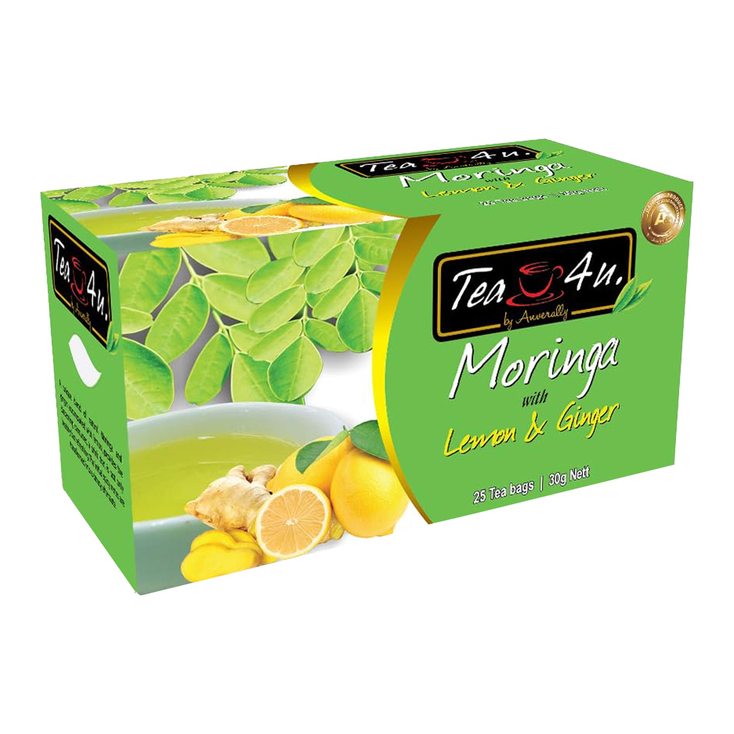 Tea4U Moringa au citron et au gingembre (30g) 25 sachets de thé