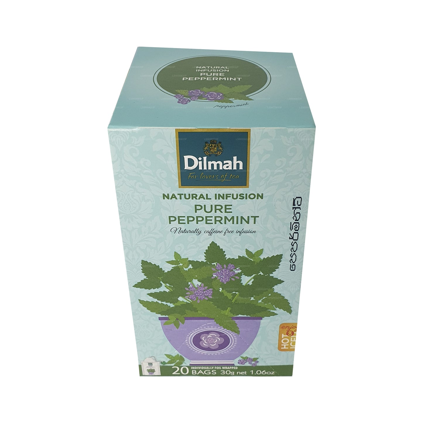 Dilmah Natural Infusion à la menthe poivrée pure (30 g) 20 sachets de thé