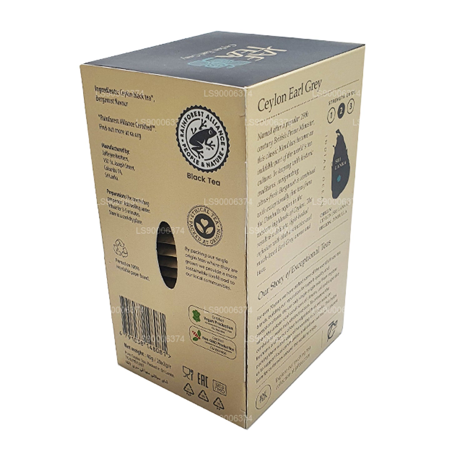 Jaf Tea Ceylon Earl Grey (40 g) 20 sachets de thé