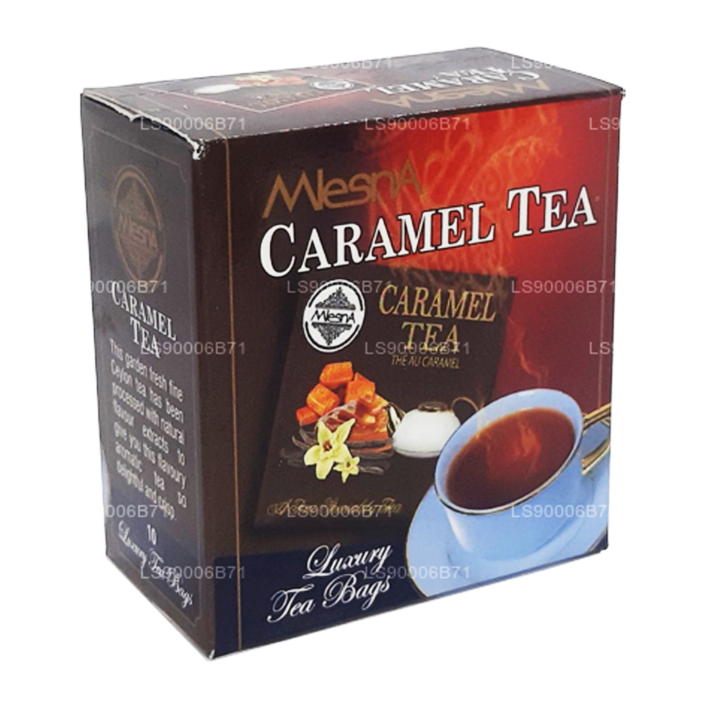 Thé au caramel Mlesna (20g) 10 sachets de thé de luxe