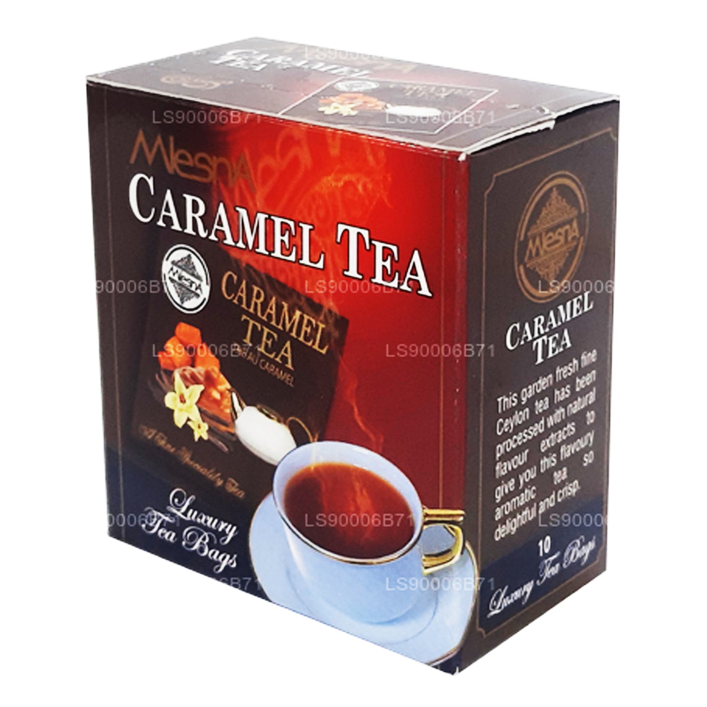 Thé au caramel Mlesna (20g) 10 sachets de thé de luxe