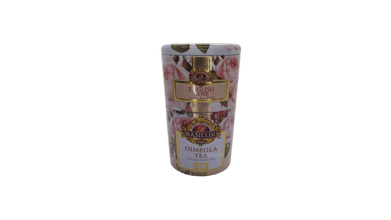 Boîte Dimbula « Rose anglaise » aux fruits et fleurs de basilic (100g)