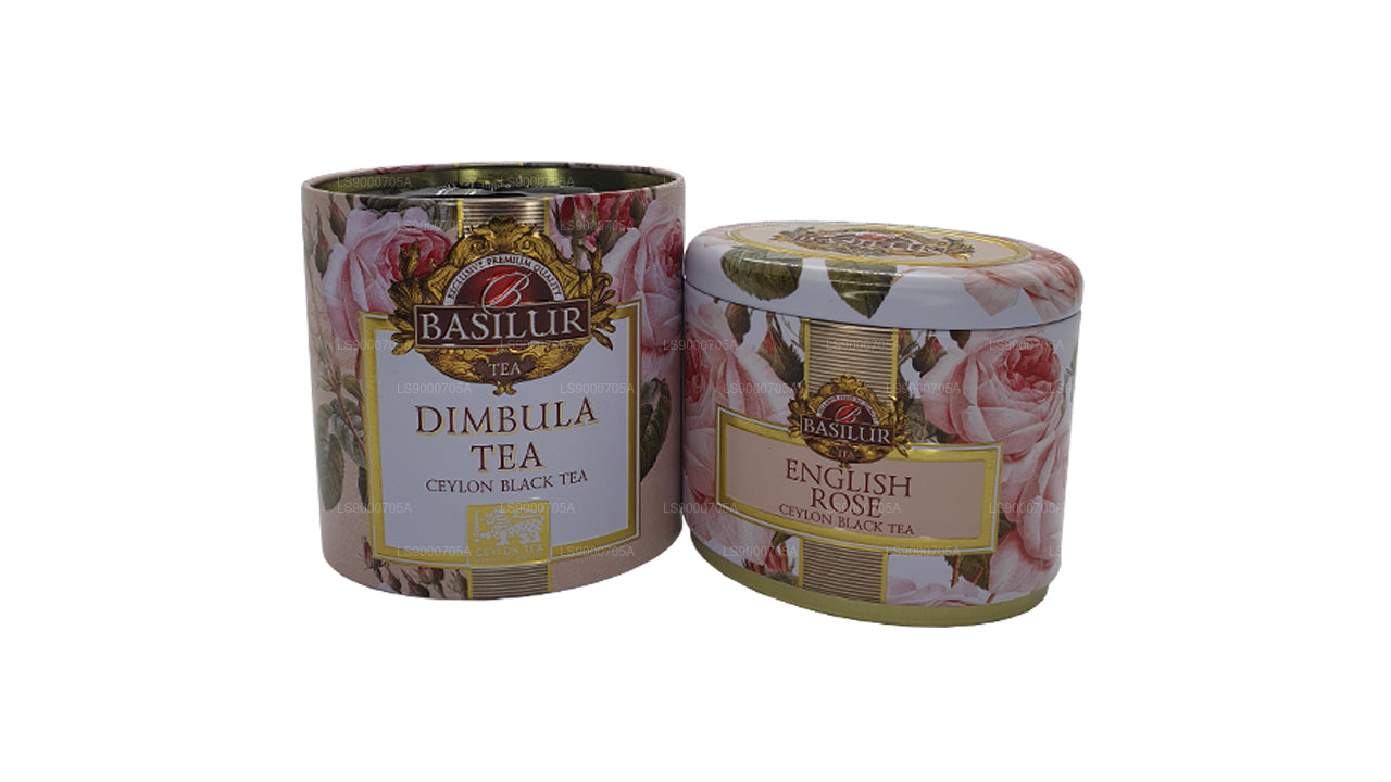 Boîte Dimbula « Rose anglaise » aux fruits et fleurs de basilic (100g)