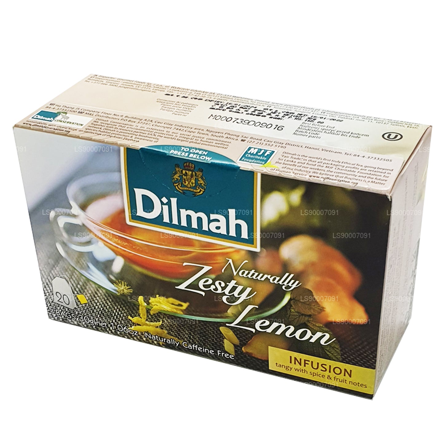 Dilmah Naturally Zesty Lemon (30g) 20 sachets de thé