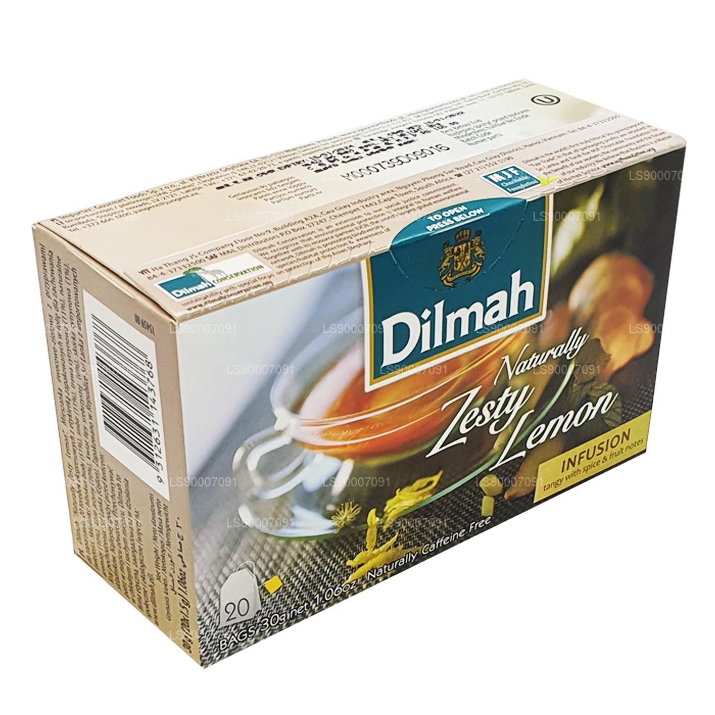 Dilmah Naturally Zesty Lemon (30g) 20 sachets de thé